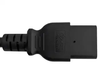 Мрежов кабел Япония, тип B към C19, 2mm², одобрения: JET/PSE, VCTF, черен, дължина 1,80 m