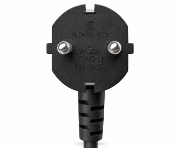 Mains cable KS C 8305 to C19, 1mm², KC, KS C 8305 (YP-22K) - C19, black, length 1.80m