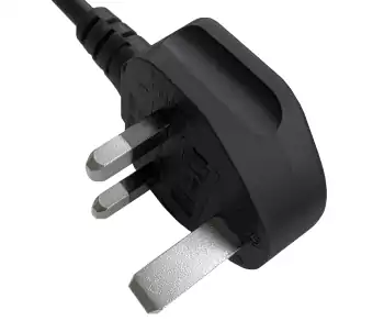 Netkabel Engeland UK type G 13A naar C19, 1,5mm², goedkeuring: ASTA /SASO /HK , zwart, lengte 1,80m
