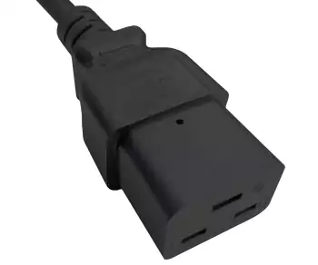 Netkabel Engeland UK type G 13A naar C19, 1,5mm², goedkeuring: ASTA /SASO /HK , zwart, lengte 1,80m