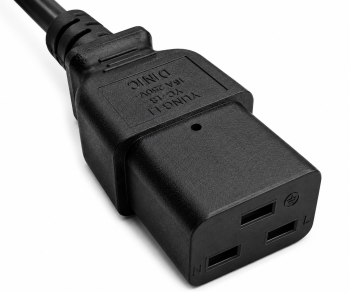 Καλώδιο δικτύου Αγγλίας τύπου G 13A έως C19, 1,5mm², έγκριση: ASTA /SASO /HK , μαύρο, μήκος 1,80m