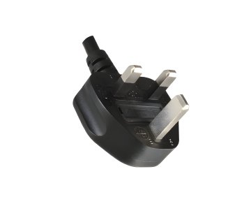 Cabo de rede Inglaterra Reino Unido tipo G 13A para C19, 1,5mm², aprovação: ASTA /SASO /HK , preto, comprimento 1,80m