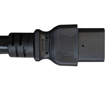 Cablu de rețea America SUA NEMA 6-20P la C19, AWG 12, 20A, STOW, aprobări: UL/CSA, negru, lungime 1,80m