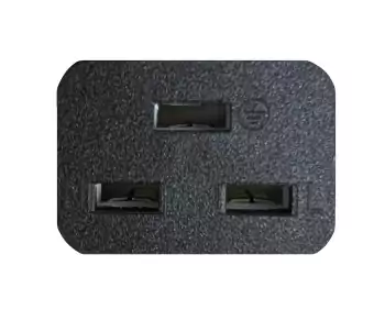 Netzkabel Amerika USA NEMA 6-20P auf C19, AWG 12, 20A, STOW, Zulassungen: UL/CSA, schwarz, Länge 1,80m