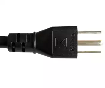 Maitinimo kabelis Amerika JAV NEMA 5-15P, B-C19 tipo, AWG16, SJT, patvirtinimai: UL/CSA, juodos spalvos, ilgis 1,80 m