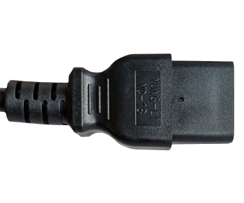 Καλώδιο δικτύου Αμερική ΗΠΑ NEMA 5-15P, τύπος B έως C19, AWG16, SJT, εγκρίσεις: UL/CSA, μαύρο, μήκος 1,80m