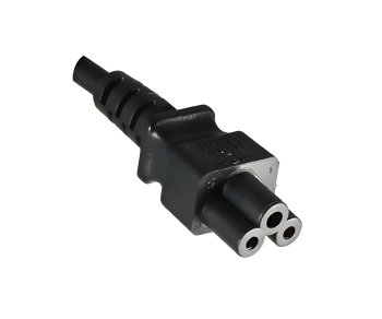 Mains cable Europe CEE 7/7 to C5, 0.75mm², VDE, black, length 1.80m