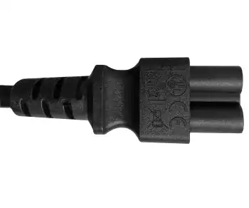 Cabo de alimentação Brasil tipo N a C5, 0,75mm², INMETRO, preto, comprimento 1,80m