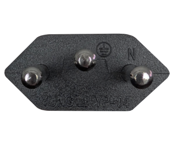 Napajalni kabel Brazilija tip N do C5, 0,75 mm², INMETRO, črn, dolžina 1,80 m