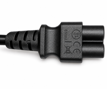 Cablu de alimentare Brazilia tip N la C5, 0,75mm², INMETRO, negru, lungime 1,80m