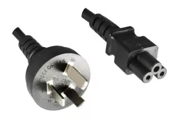 Power cable China type I to C5, 0.75mm², 1.8m CHN 3pin/IEC 60320-C5, CCC, black