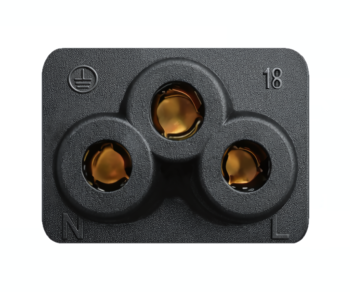 Toitekaabel Hiina tüüp I kuni C5, 0,75mm², CHN 3pin/IEC 60320-C5, CCC, must, pikkus 1,80m.