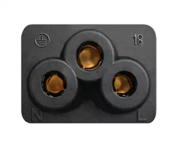 Voedingskabel China type I naar C5, 0,75mm², CHN 3pin/IEC 60320-C5, CCC, zwart, lengte 1,80m