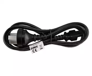 Voedingskabel China type I naar C5, 0,75mm², CHN 3pin/IEC 60320-C5, CCC, zwart, lengte 1,80m