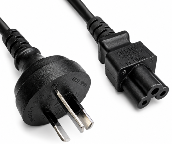 Voedingskabel China type I naar C5, 0,75mm², CHN 3pin/IEC 60320-C5, CCC, zwart, lengte 1,80m