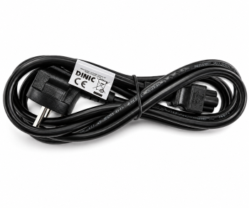 Cablu de rețea Danemarca tip K 90° la C5, 0,75mm², omologări: VDE/DEMKO, negru, lungime 1,80m