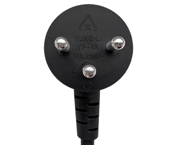 Netkabel Israël type H naar C5, 0,75mm², goedkeuring: SII, zwart, lengte 1,80m