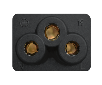 Netkabel Israël type H naar C5, 0,75mm², goedkeuring: SII, zwart, lengte 1,80m