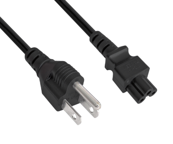 Omrežni kabel Japonska, tip B do C5, 0,75 mm², odobritve: JET/PSE, VCTF, črn, dolžina 1,80 m