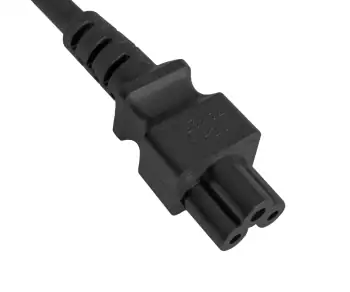 Cabo de rede eléctrica Japão tipo B a C5, 0,75 mm², aprovações: JET/PSE, VCTF, preto, comprimento 1,80m