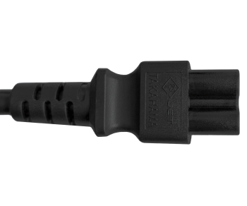 Omrežni kabel Japonska, tip B do C5, 0,75 mm², odobritve: JET/PSE, VCTF, črn, dolžina 1,80 m