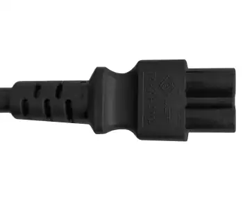 Cabo de rede eléctrica Japão tipo B a C5, 0,75 mm², aprovações: JET/PSE, VCTF, preto, comprimento 1,80m