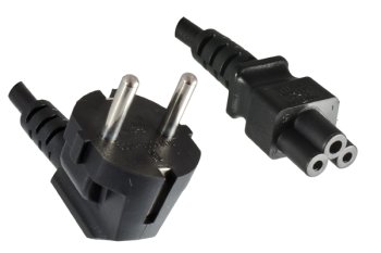 Cavo di rete Corea CEE 7/4 a C5, 0,75 mm², omologazione: KTL, nero, lunghezza 1,80 m