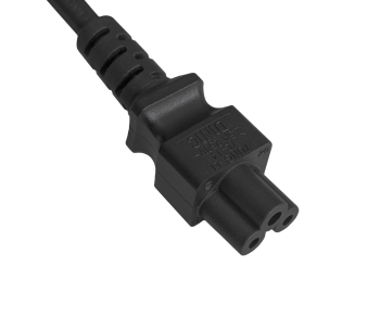 Netkabel Korea CEE 7/4 tot C5, 0,75mm², keurmerk: KTL, zwart, lengte 1,80m