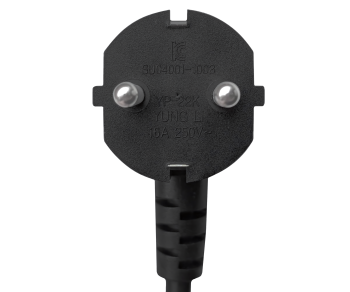 Netkabel Korea CEE 7/4 tot C5, 0,75mm², keurmerk: KTL, zwart, lengte 1,80m