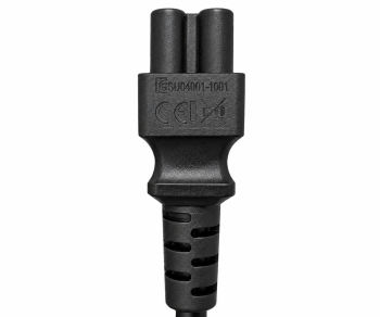 Netkabel Korea CEE 7/4 tot C5, 0,75mm², keurmerk: KTL, zwart, lengte 1,80m
