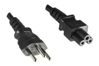 Power cord Switzerland type J (partly insulated) to C5