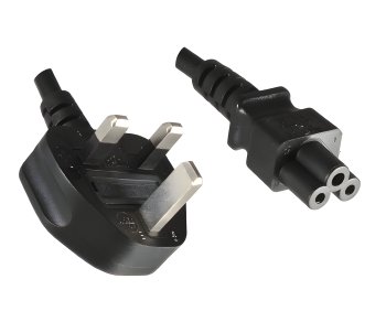 Cavo di rete Inghilterra UK tipo G 3A a C5, 0,75mm², omologazione: ASTA, nero, lunghezza 1,80m