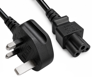 Καλώδιο δικτύου Αγγλίας τύπου G 3A έως C5, 0.75mm², έγκριση: ASTA, μαύρο, μήκος 1.80m