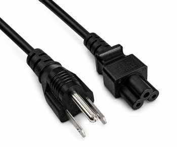 Cable de alimentación América EE.UU. NEMA 5-15P, tipo B a C5, AWG18, SVT, aprobación UL, negro, longitud 1,80m