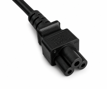 Cable de alimentación América EE.UU. NEMA 5-15P, tipo B a C5, AWG18, SVT, aprobación UL, negro, longitud 1,80m