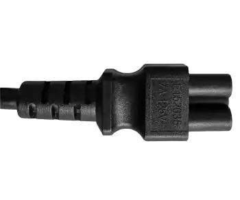 Netzkabel Amerika USA NEMA 5-15P, Typ B auf C5, AWG18, SVT, UL Zulassung, schwarz, Länge 1,80m