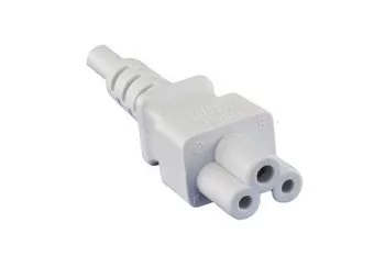 Power Cable Schuko CEE 7/7 to C5 Straight, 1.80m - White
