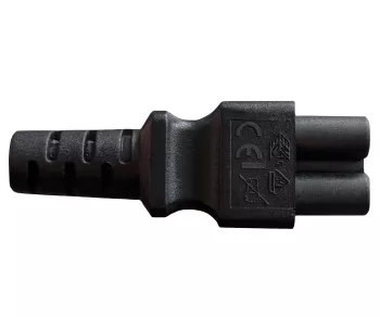 Мрежов кабел Europe CEE 7/7 до C5, 0.75mm², VDE, черен, дължина 1.80m