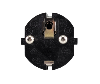 Cablu de rețea Europa CEE 7/7 până la C5, 0,75mm², VDE, negru, lungime 1,80m