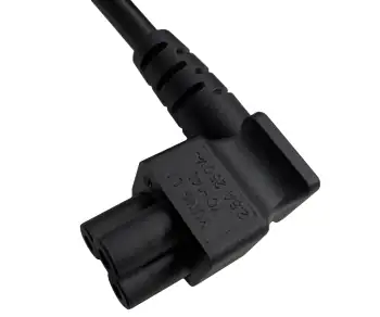 Mains cable England UK type G 5A to C5 90°, 0.75mm², approval: ASTA, black, length 5.00m