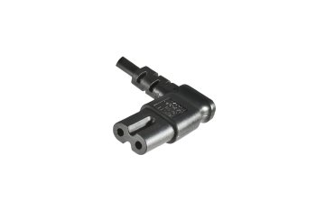 Netzkabel Eurostecker Typ C auf C7, 0,75mm², Eurostecker/IEC 60320-C7, VDE, schwarz, DINIC Box mit Euroloch, Länge 3,00m