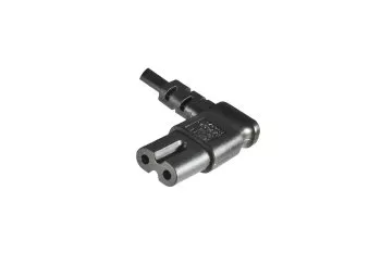 Power cable Euro plug type C to C7, 0.75mm², Euro plug/IEC 60320-C7, VDE, black, DINIC box with Euro hole, length 3.00m