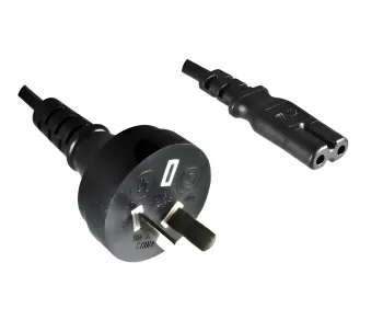 Cavo di rete Argentina tipo I - C7, 0,75 mm², omologazione: UL de ARG, nero, lunghezza 1,80 m