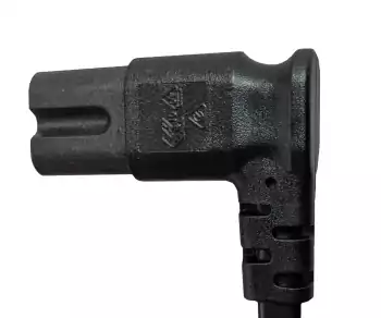 Maitinimo kabelis Australija, I tipo, į C7 90°, 0,75 mm², SAA, juodas, 1,80 m ilgio