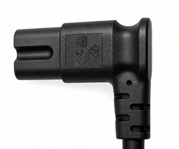 Cablu de alimentare Australia tip I la C7 90°, 0,75mm², SAA, negru, lungime 1,80m