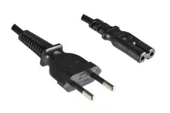 Napájecí kabel Brazílie typ C až C7, 0,75 mm², INMETRO, černý, délka 1,80 m