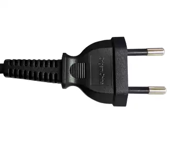 Maitinimo kabelis Brazilijos C-C7 tipo, 0,75 mm², INMETRO, juodas, 1,80 m ilgio