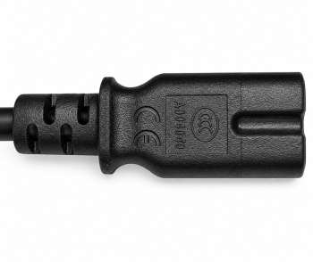 Stroomkabel China NEMA 1-15P, type A tot C7, 0,75mm², goedkeuring: CCC, zwart, lengte 1,80m
