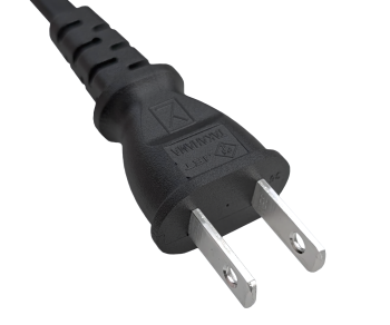 Omrežni kabel Japonska tip A do C7 90° (levo, desno), VCTFK, homologacija: PSE, JET, črn, dolžina 1,80 m