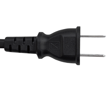 Omrežni kabel Japonska tip A do C7 90° (levo, desno), VCTFK, homologacija: PSE, JET, črn, dolžina 1,80 m